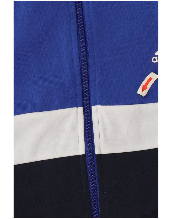 Jaqueta Adidas Meninos Treino Top 13-14 Anos Azul Colorblock Poliéster