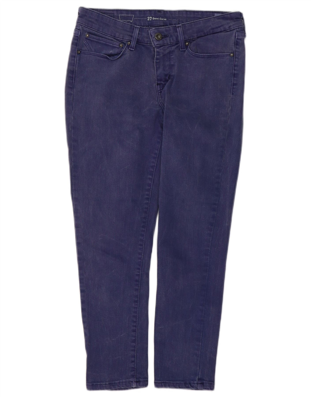 Calça jeans feminina Levi's Demi Curve Slim Fit W27 L24 Roxo Algodão