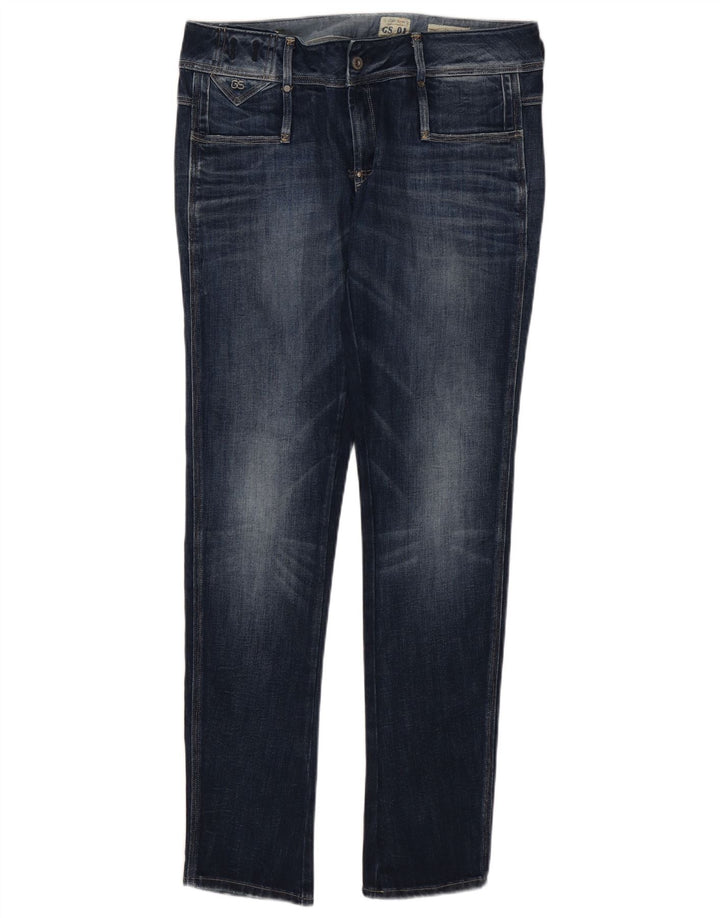 Calça jeans feminina G-Star 3301 Slim W32 L32 azul marinho algodão