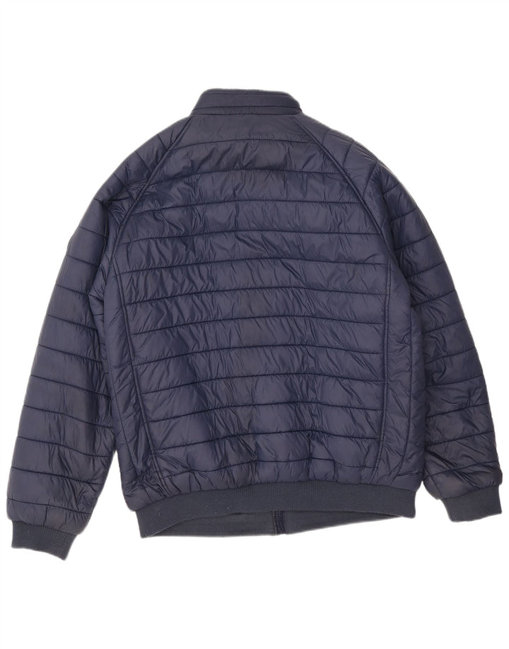 US Polo Assn. Jaqueta acolchoada masculina UK 38 médio azul marinho nylon