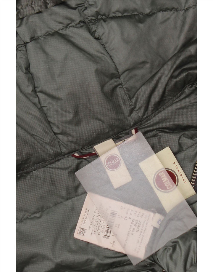 Jaqueta acolchoada com capuz feminino Colmar IT 42 verde médio