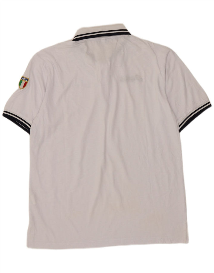 Camisa polo masculina Asics grande algodão branco