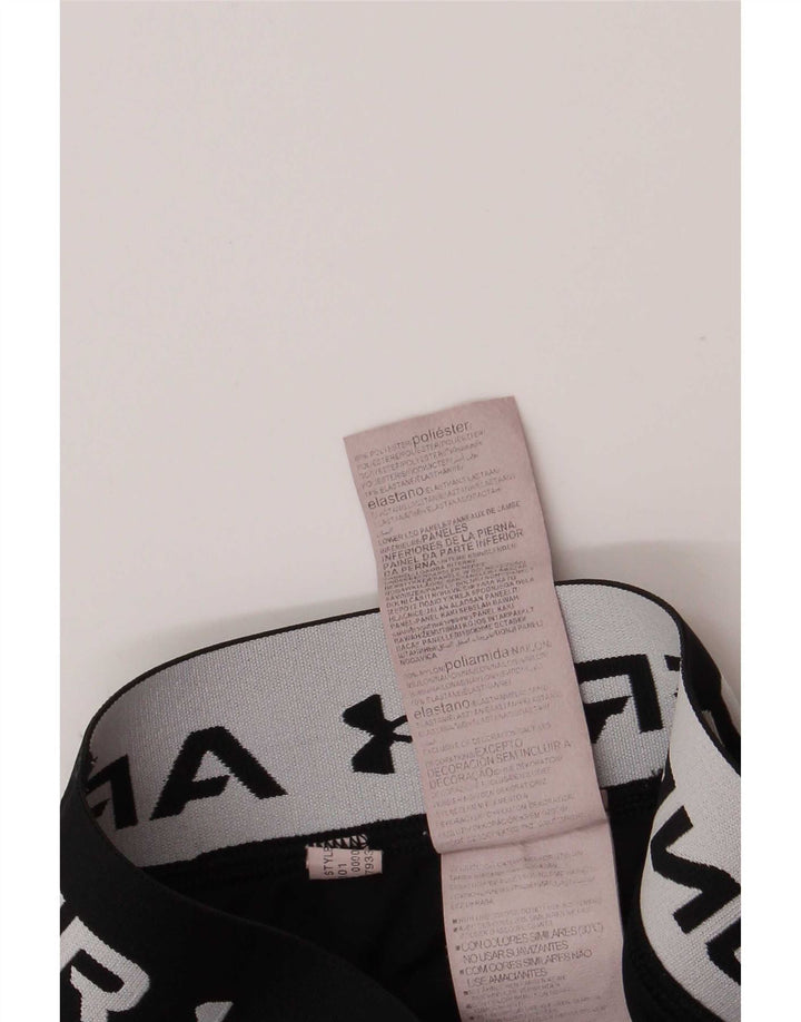 Under Armour Mulheres Capri Graphic Leggings UK 4 XS Poliéster Preto