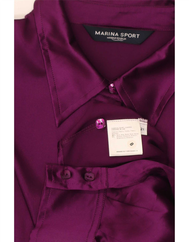 Blusa feminina Marina Rinaldi tamanho 21 seda marrom médio