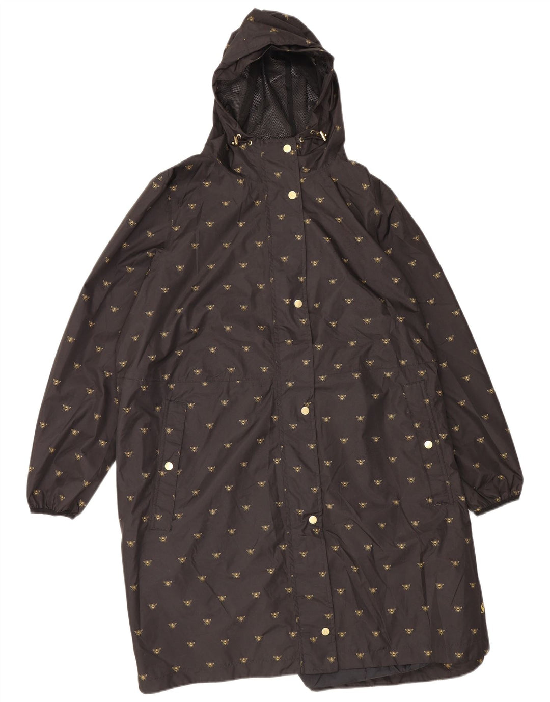 Capa de chuva feminina com capuz Joules UK 20 2XL poliéster preto