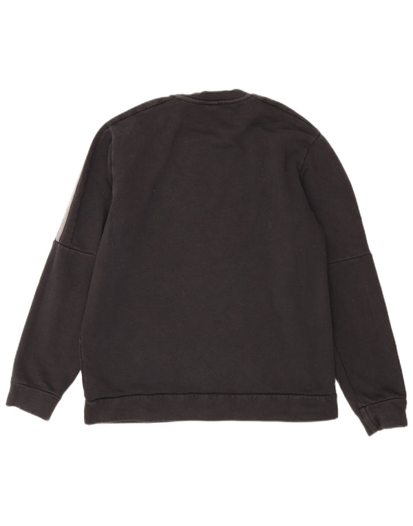 Adidas Mens Moletom Jumper Médio Algodão Preto