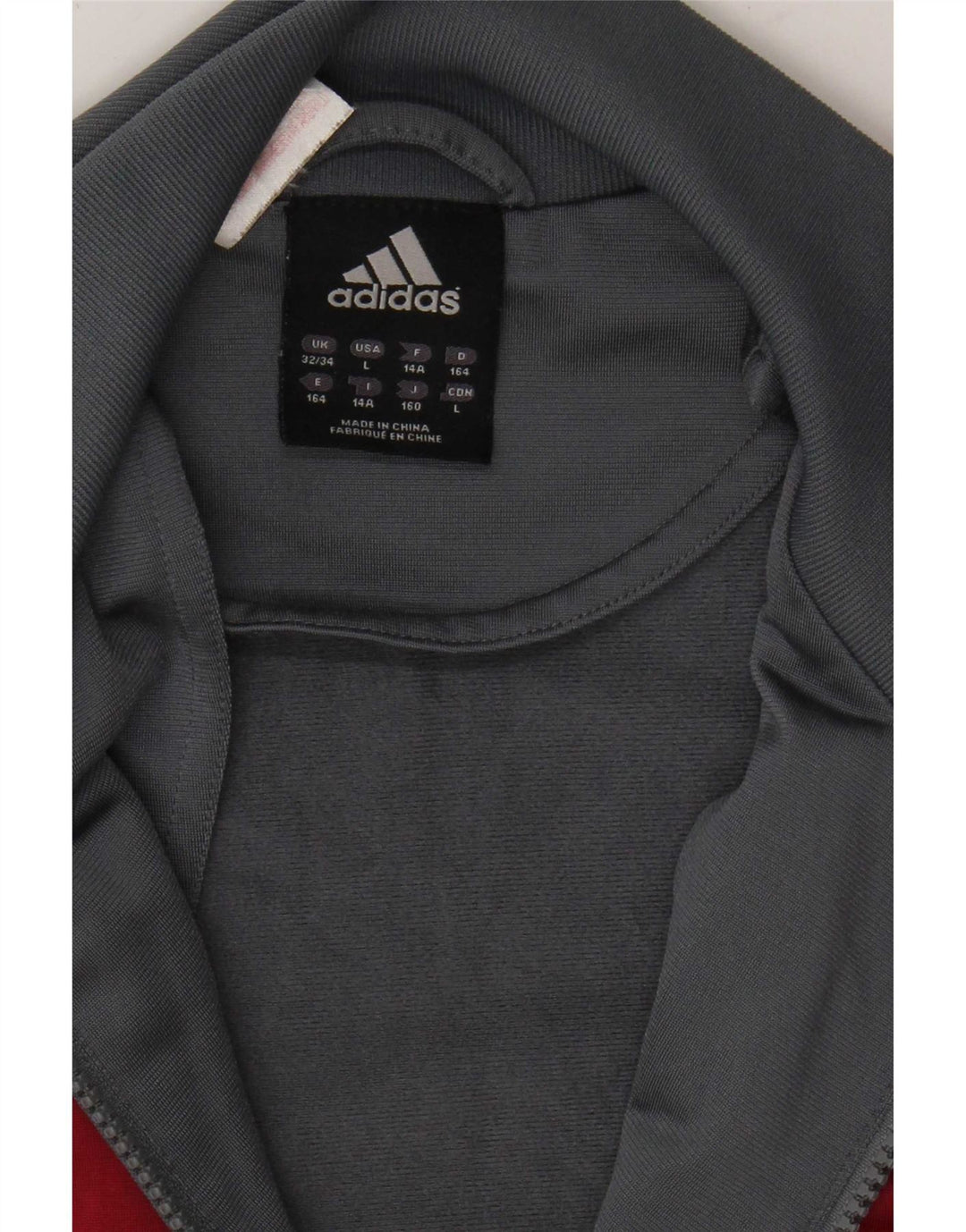 Jaqueta Adidas Meninos Treino Top 13-14 Anos Cinza Colorblock Poliéster