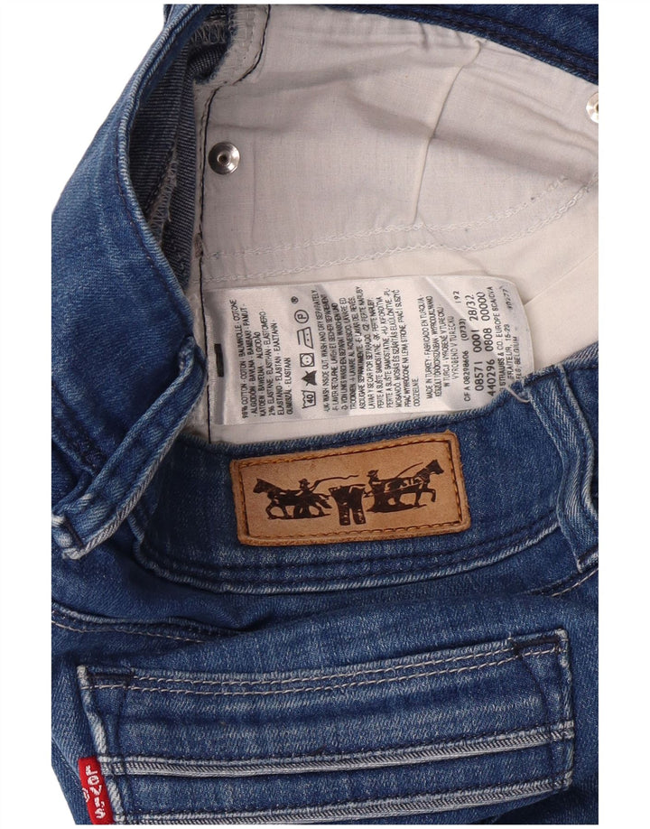 Jeans slim feminino LEVI'S W28 L32 algodão azul