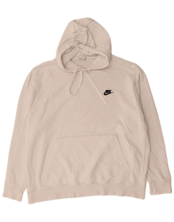 Nike Mens Hoodie Jumper 2XL Algodão Branco