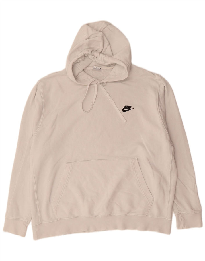 Nike Mens Hoodie Jumper 2XL Algodão Branco