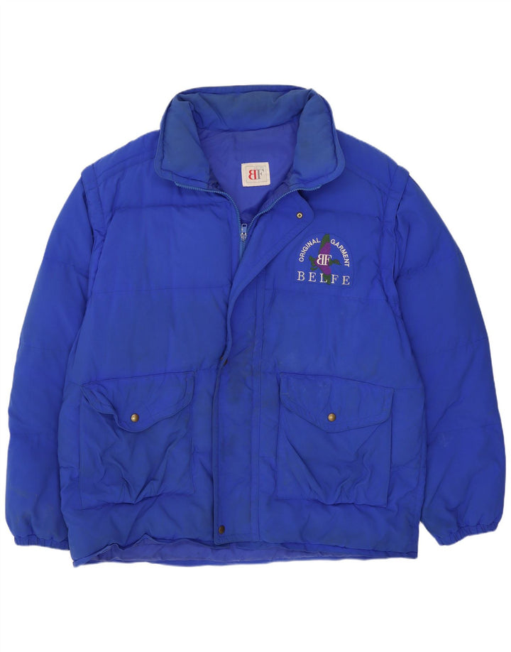 Jaqueta acolchoada masculina Belfe IT 50 grande poliéster azul