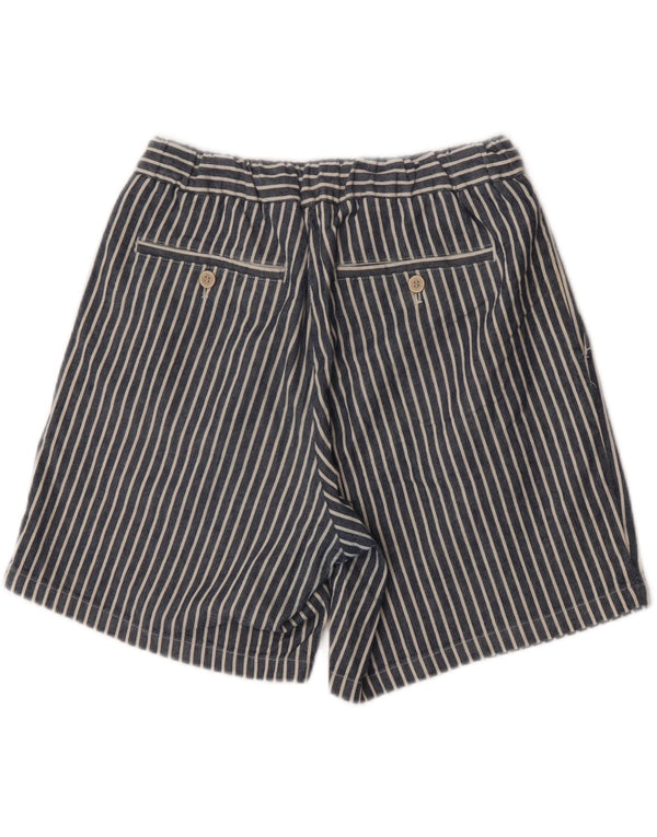 Zara Mens Sport Shorts Médio Azul Marinho Listrado