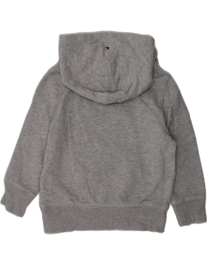 TOMMY HILFIGER Boys Graphic Hoodie Jumper 2-3 Years Grey Cotton | Vintage Tommy Hilfiger | Thrift | Second-Hand Tommy Hilfiger | Used Clothing | Messina Hembry 