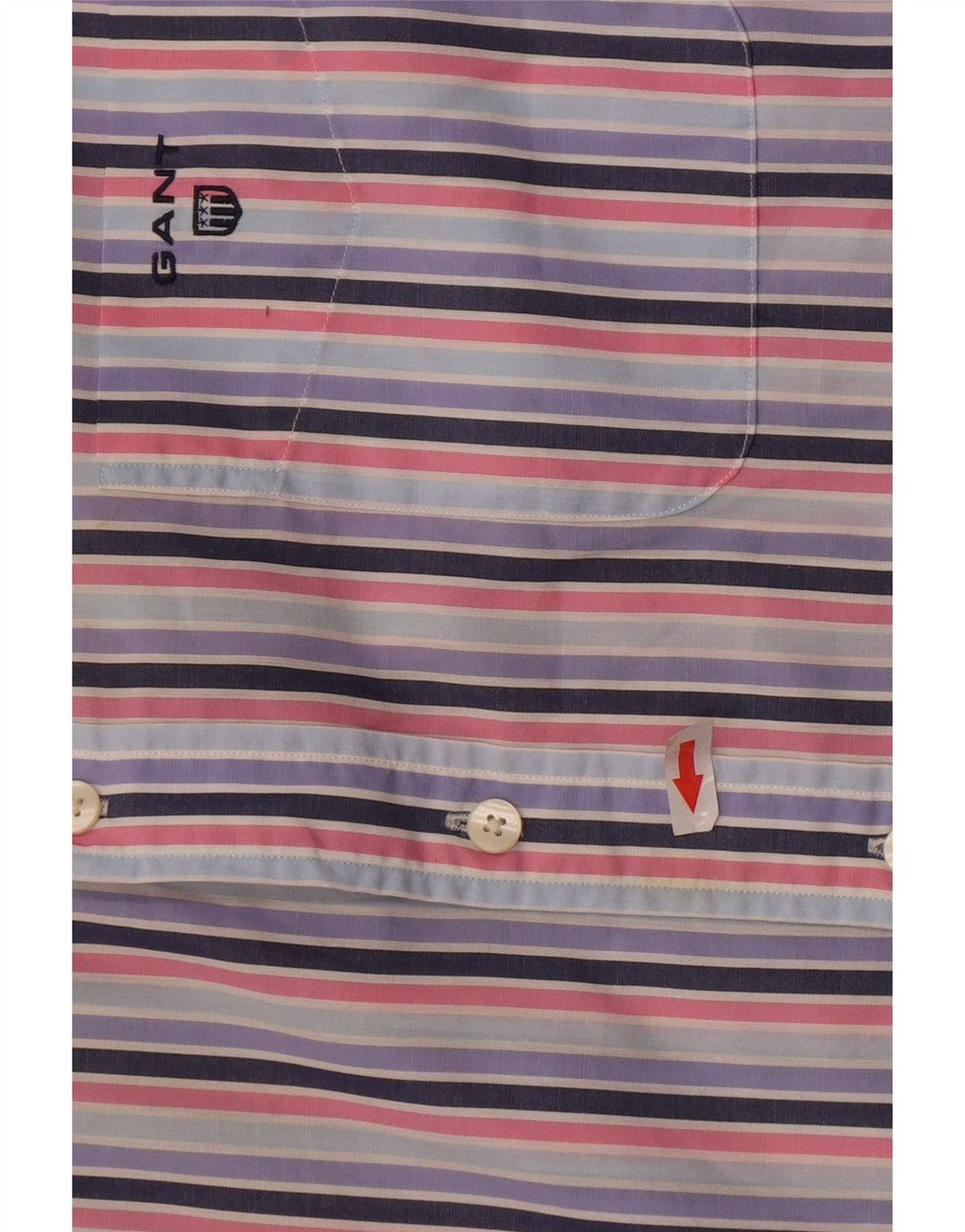 Camisa masculina Gant Regular Fit grande algodão listrado multicolorido