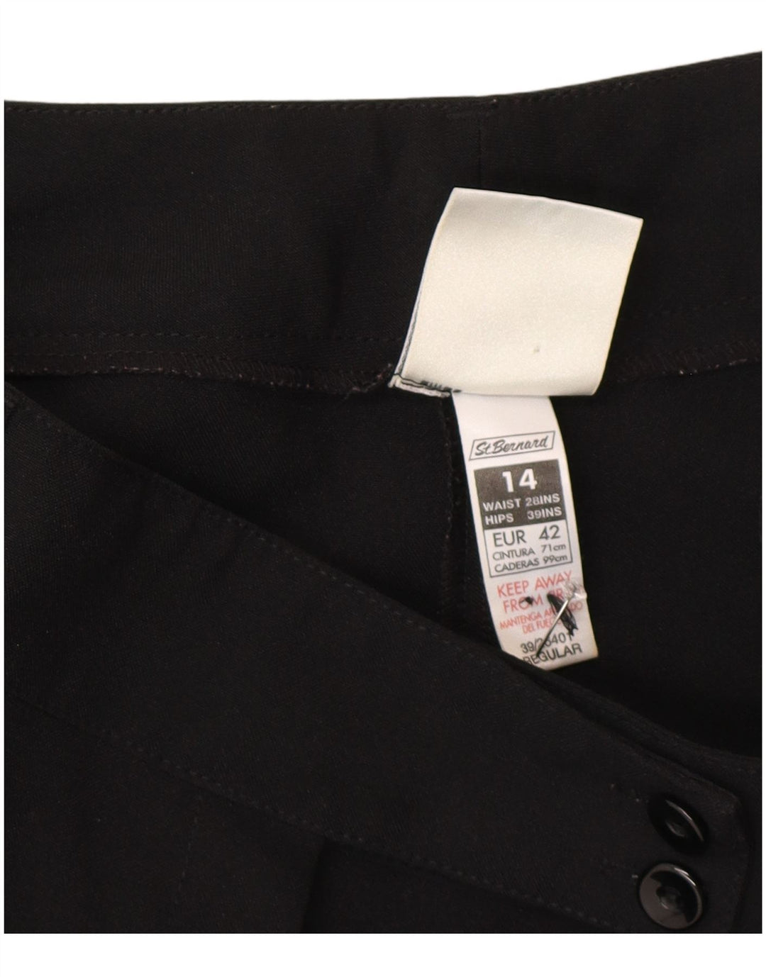 Calça feminina St. Bernard com corte bootcut UE 40 Médio W30 L30 preta