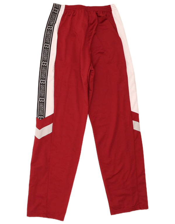 Calça de treino masculina Errea com estampa gráfica grande em poliéster colorblock cor de vinho