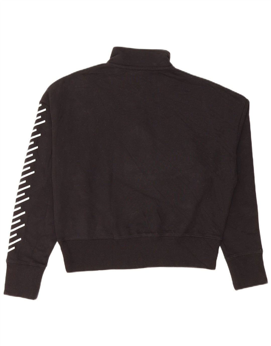 Suéter Superdry Feminino Crop Graphic Zip Neck Suéter Reino Unido 12 Médio Preto