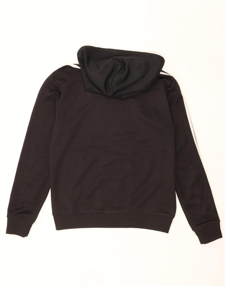 Adidas masculino zip moletom com capuz pequeno poliéster preto