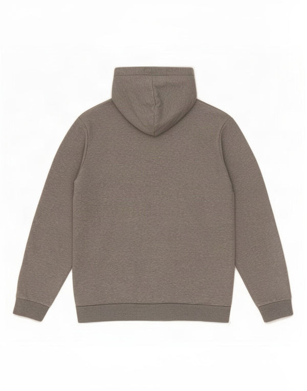 Puma Mens Hoodie Jumper Médio Cinza Algodão Flecked