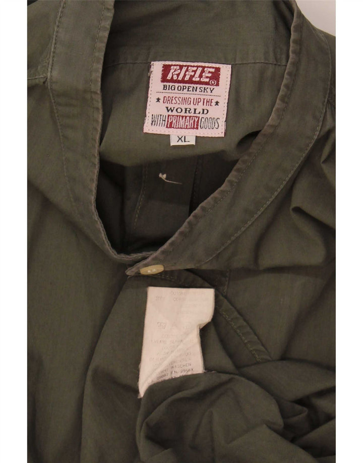 Camisa masculina Rifle XL algodão cáqui