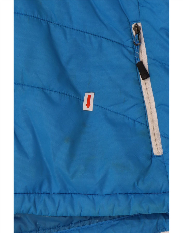 Jaqueta acolchoada com capuz feminina The North Face UK 12 nylon azul médio
