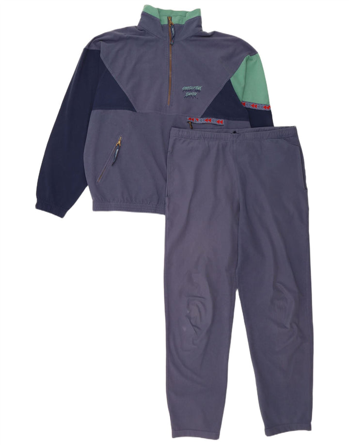 Fato de treino completo masculino Greenstone Park grande poliéster geométrico azul marinho