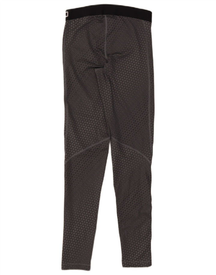 Leggings femininas Nike Dri Fit Graphic UK 12 poliéster geométrico cinza médio