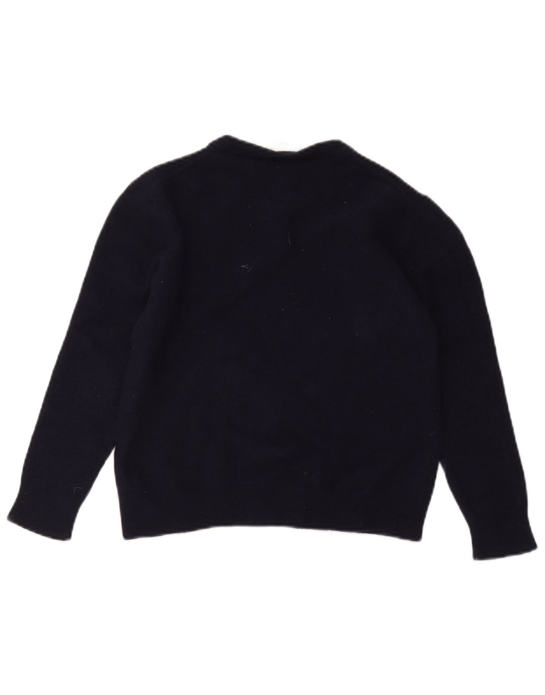 Suéter Lacoste Boys com gola redonda 7-8 anos azul marinho lã nova