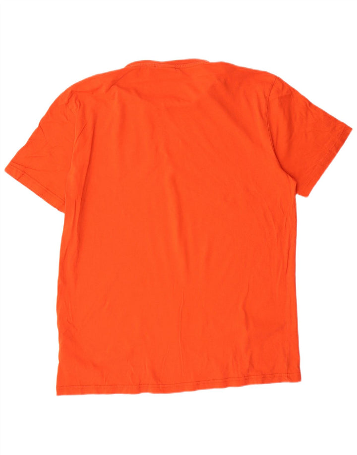 Camiseta masculina NAPAPIJRI grande algodão laranja