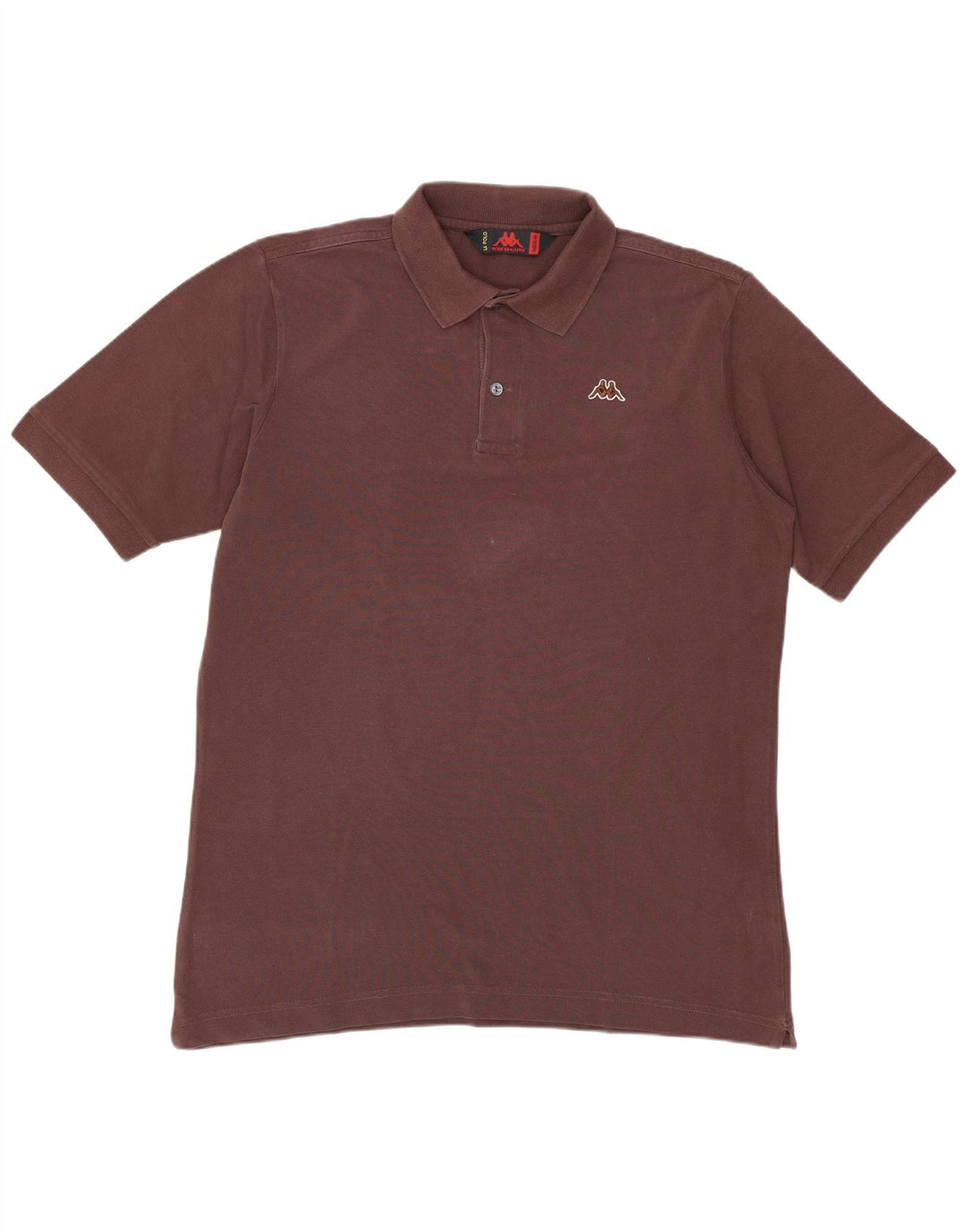 Camisa polo masculina KAPPA de algodão marrom médio
