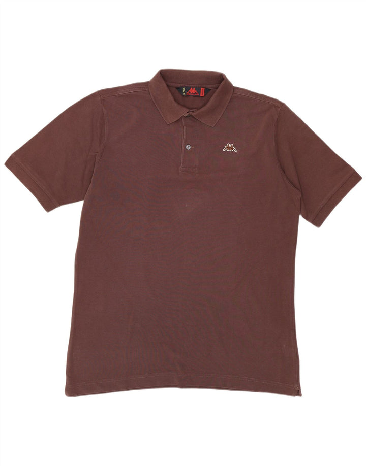 Camisa polo masculina KAPPA de algodão marrom médio