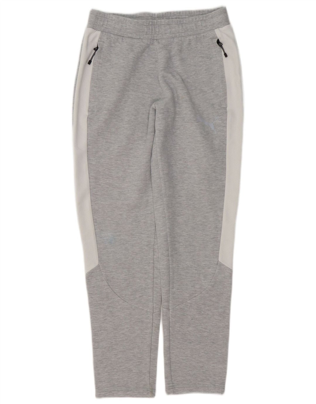Calça de treino masculina Puma pequena cinza colorblock algodão