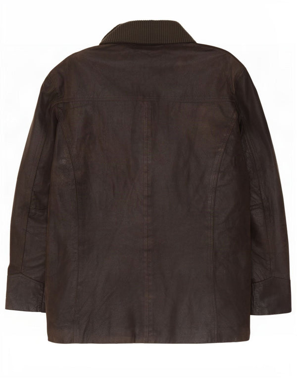 Jaqueta de couro masculina Bata IT 54 2XL marrom