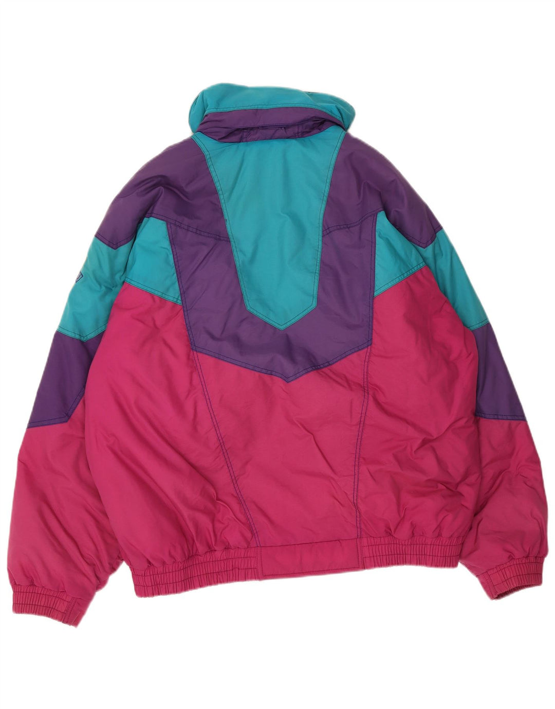 Jaqueta de esqui masculina vintage com capuz IT 52 XL Colourblock multicolorido Nylon