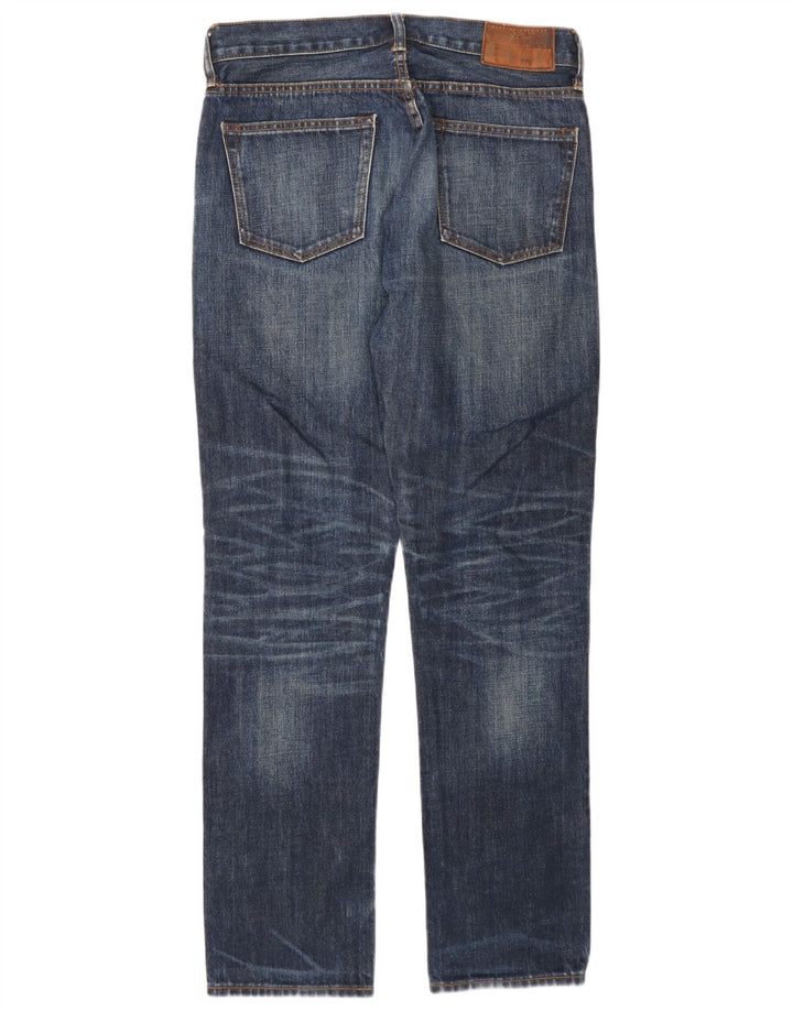 J. Crew Masculino 770 Straight Jeans W29 L32 Azul Marinho Algodão