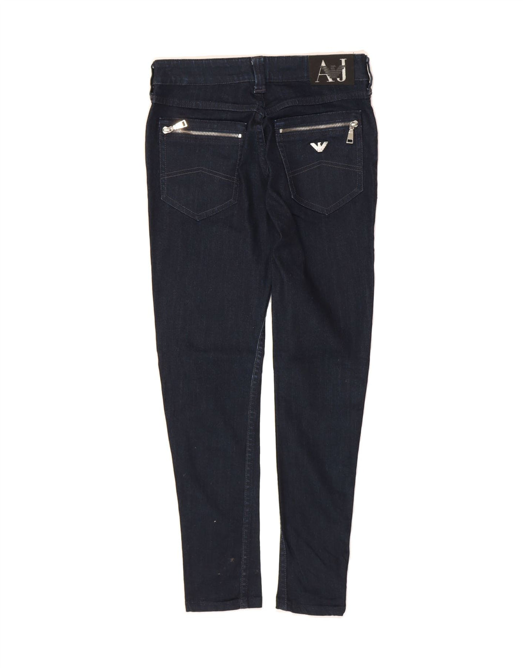 ARMANI Womens Slim Jeans W26 L27 Navy Blue Cotton Vintage Armani and Second-Hand Armani from Messina Hembry 
