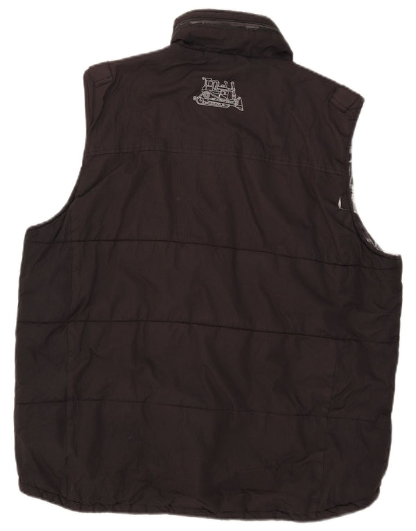 Colete acolchoado com capuz masculino CAT UK 44 2XL cinza