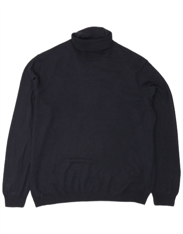 Suéter masculino Marks & Spencer com gola redonda 2XL azul marinho acrílico