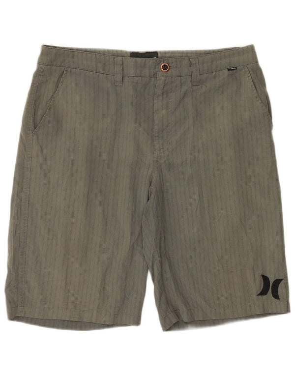 Shorts Chino Masculino Hurley Grande W34 Poliéster Listrado Cinza