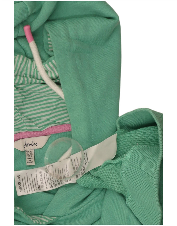 Jumper feminino com capuz JOULES UK 12 algodão verde médio