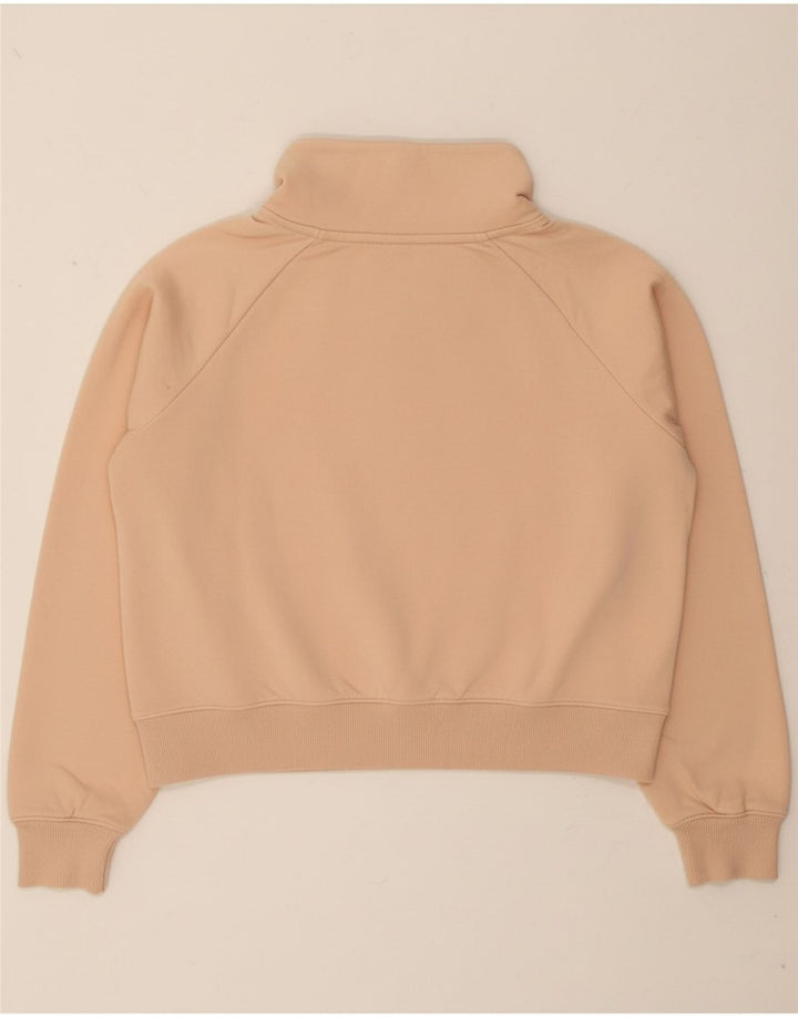 UNDER ARMOUR Suéter feminino oversized UK 6 XS algodão bege