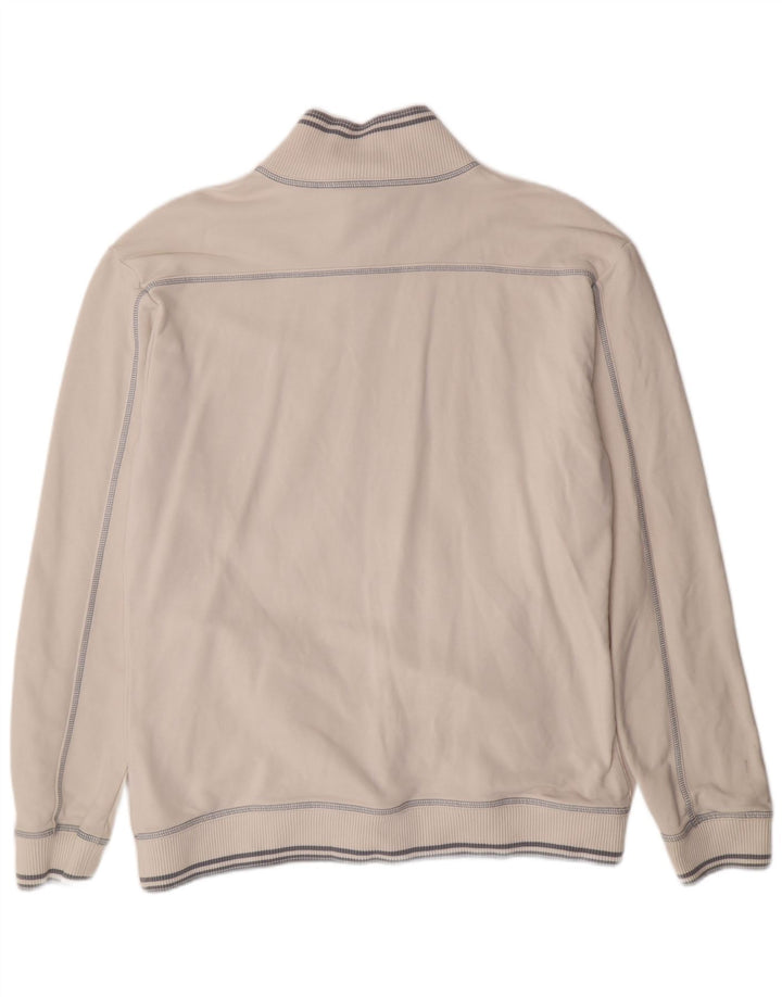 TOM TAILOR Jaqueta masculina de agasalho XL algodão branco
