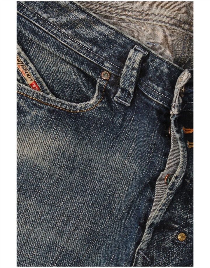 Jeans retos masculinos diesel desgastados W30 L28 algodão azul