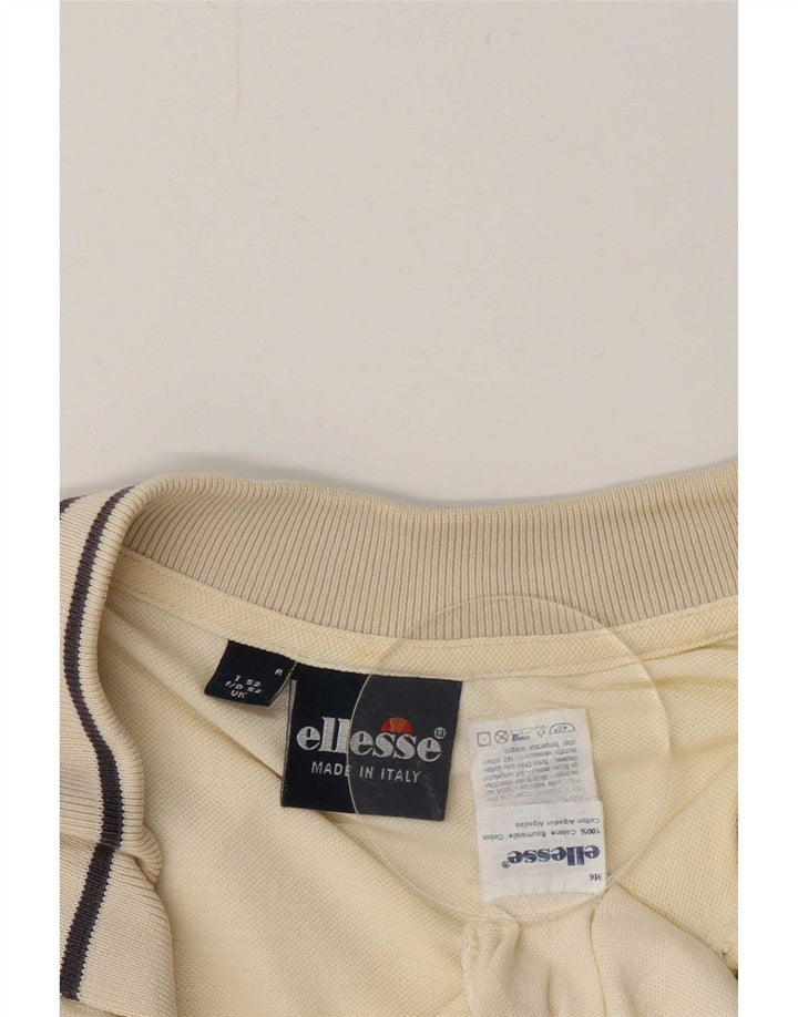 Camisa polo masculina Ellesse IT 52 grande algodão branco
