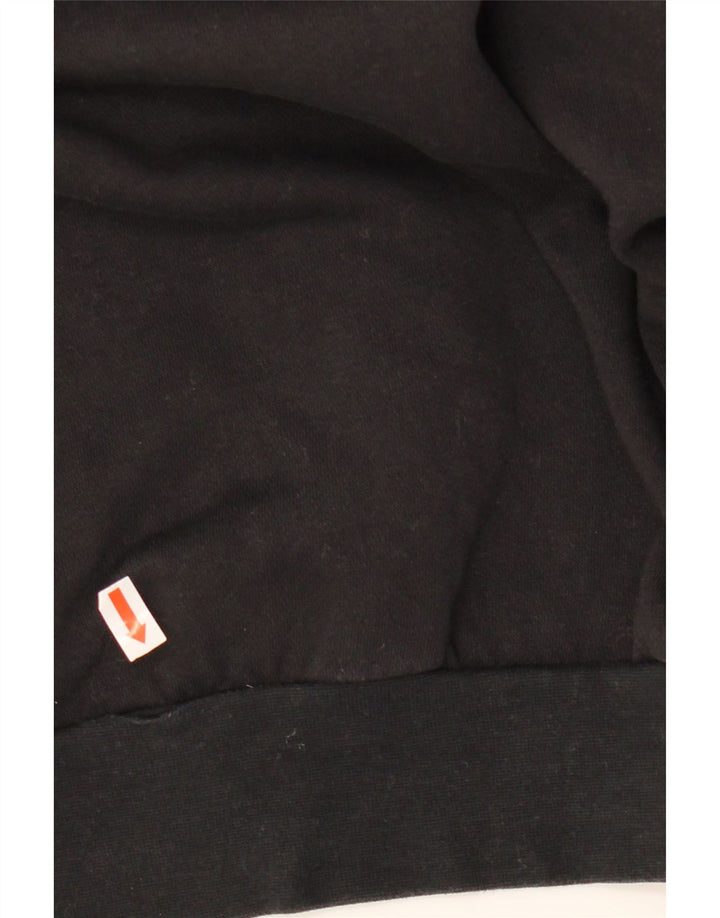 ADIDAS Womens Crop Oversized Sweatshirt Jumper Reino Unido 16/18 Grande Algodão Preto