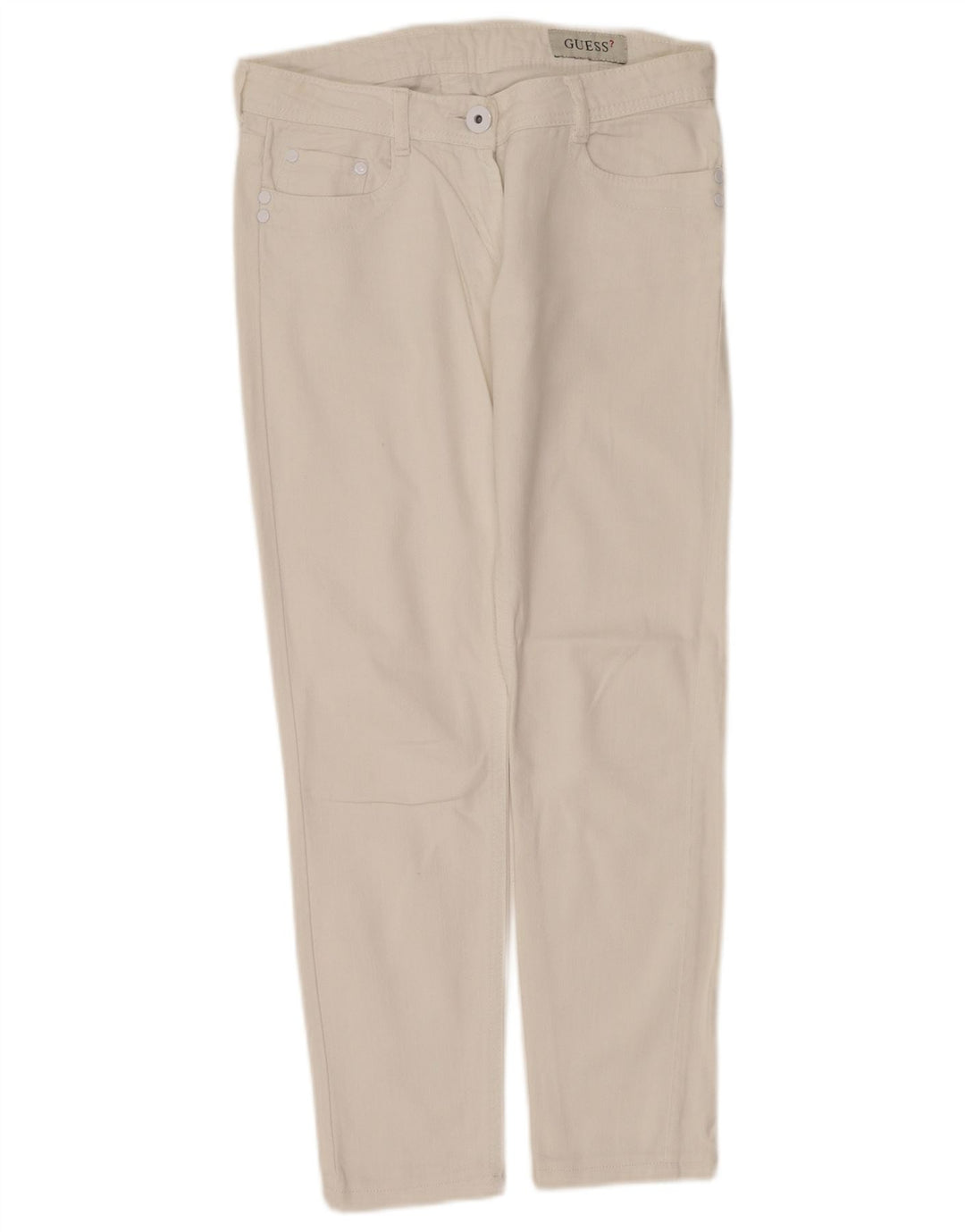 Guess Jeans Slim Feminino W28 L27 Algodão Branco