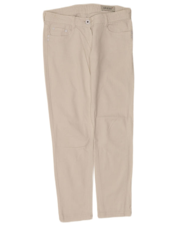 Guess Jeans Slim Feminino W28 L27 Algodão Branco