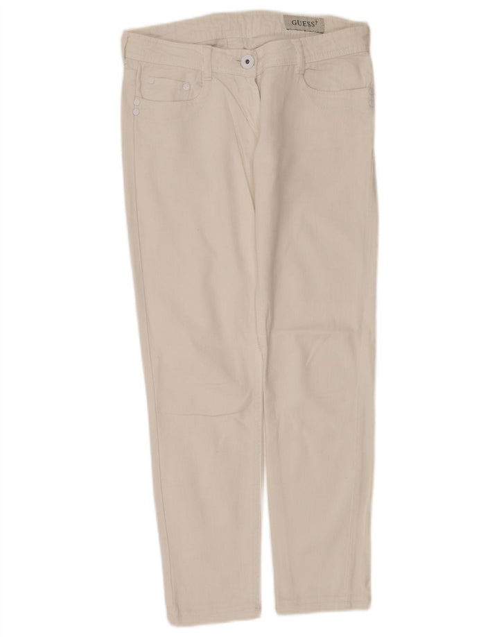 Guess Jeans Slim Feminino W28 L27 Algodão Branco