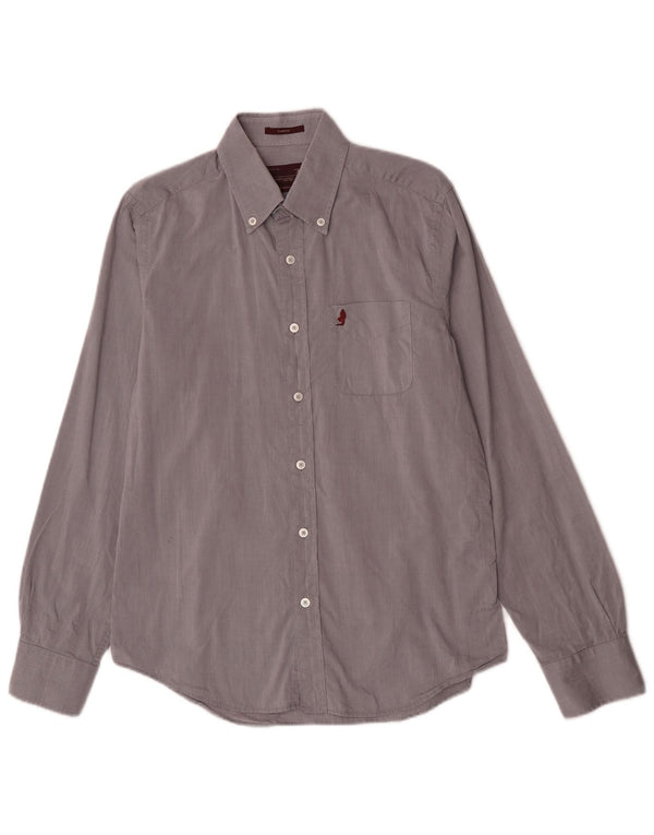 Camisa masculina Marlboro Classics Slim Fit cinza médio