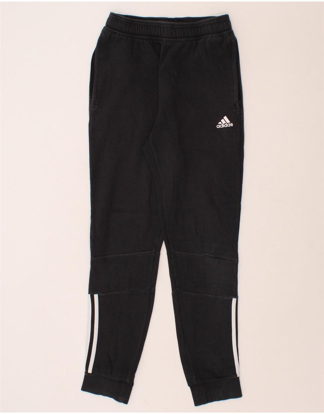 ADIDAS Mens Tracksuit Trousers XS Black Cotton Vintage Adidas and Second-Hand Adidas from Messina Hembry 
